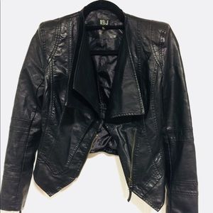 Faux Black Leather Jacket